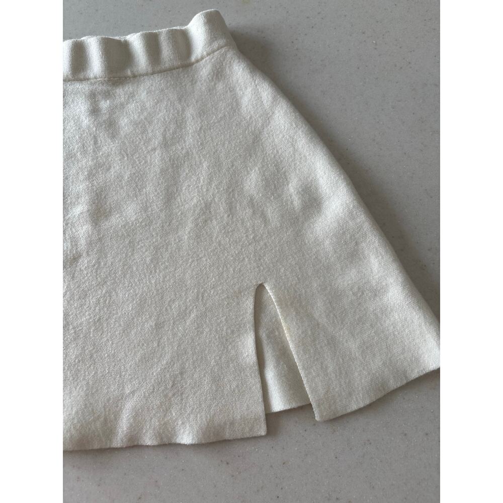 Altar’d State Ivory Sweater Knit Mini Skirt Women’s XS Soft Pull On Preppy - Picture 3 of 9